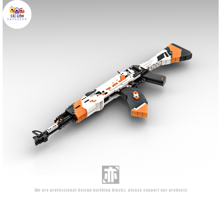 Đồ Chơi Lắp Ráp Mô Hình CSGO Súng AK47 Asiimov Phóng Thun 1200+ PCS - Bản Thiết Kế Tiêu Chuẩn Của Kevin183