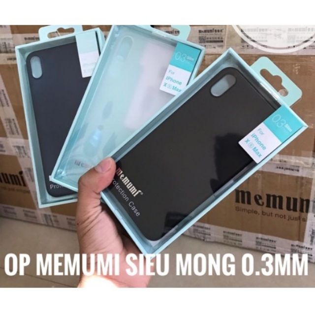 Ốp lưng Siêu Mỏng memumi 0,3mm Cho iPhone X / XS / XR / XS Max Nhựa Nhám Chống Vân Tay