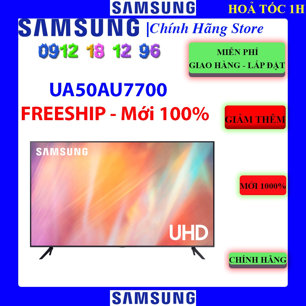 [Mã ELHAMS5 giảm 6% đơn 300K] Tivi Samsung 50AU7700 Smart UHD 4K 50 inch UA50AU7700