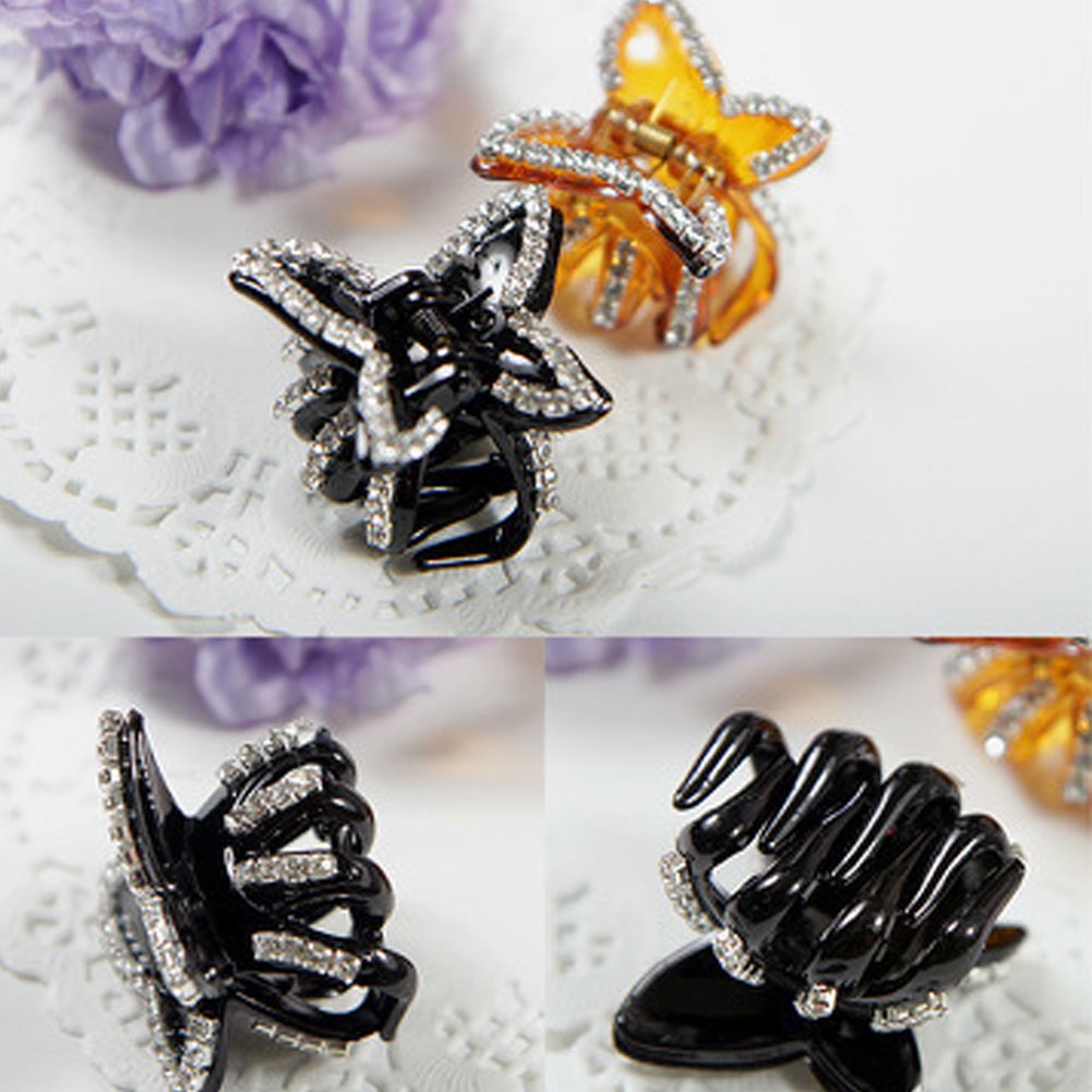 Kẹp tóc hình bướm đính đá xinh xắn thời trang cho nữ