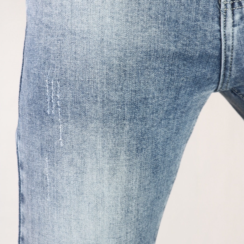 Quần Jean Nam Xanh Bạc X0112 Vải Không Ra Màu Dày Co Giãn Tốt form Slimfit Cao Cấp