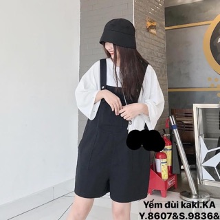 Sét yếm đùi kaki kèm áo thụng tay lỡ - KA