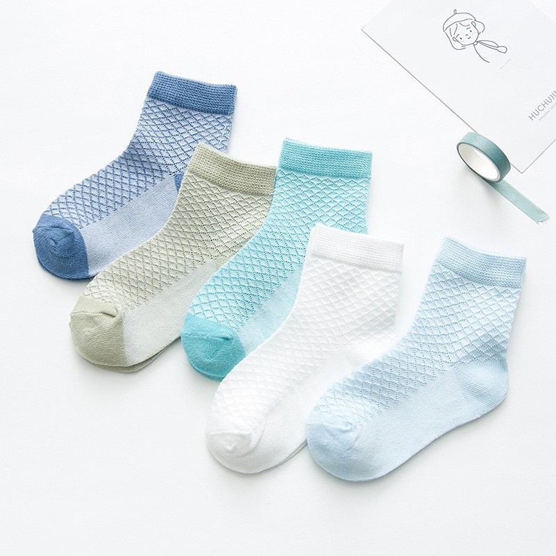 SET 5 ĐÔI TẤT LƯỚI CHỐNG MUỖI, NẰM ĐIỀU HOÀ CHO BÉ TRAI, BÉ GÁI 𝑻𝑳