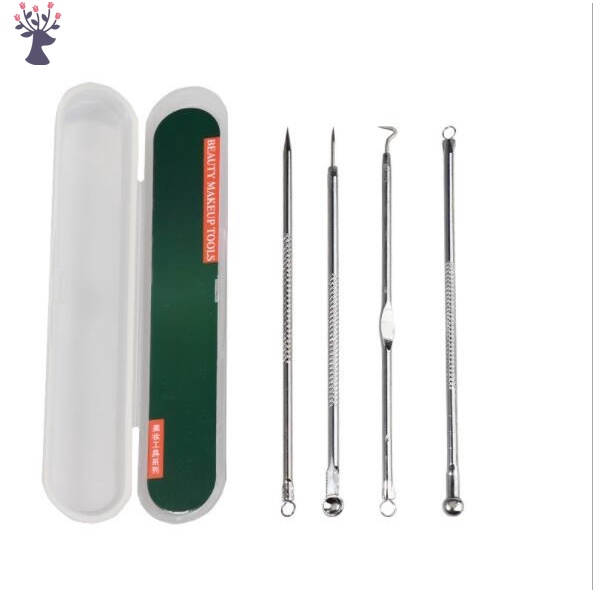 [Hàng mới về] Set 4 dụng cụ nặn mụn đầu đen thiết kế tiện dụng