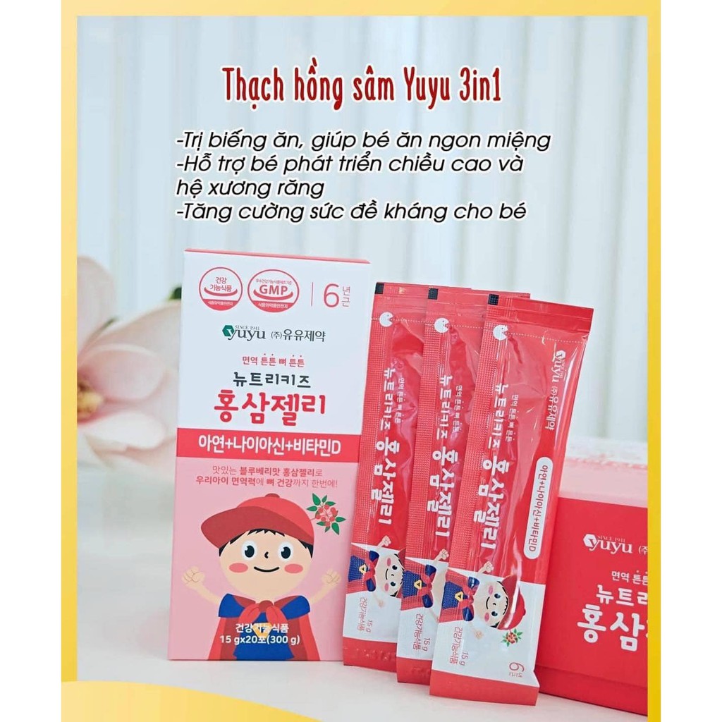 Thạch hồng sâm YUYU Baby nội địa Hàn Quốc cho bé từ 8 tháng