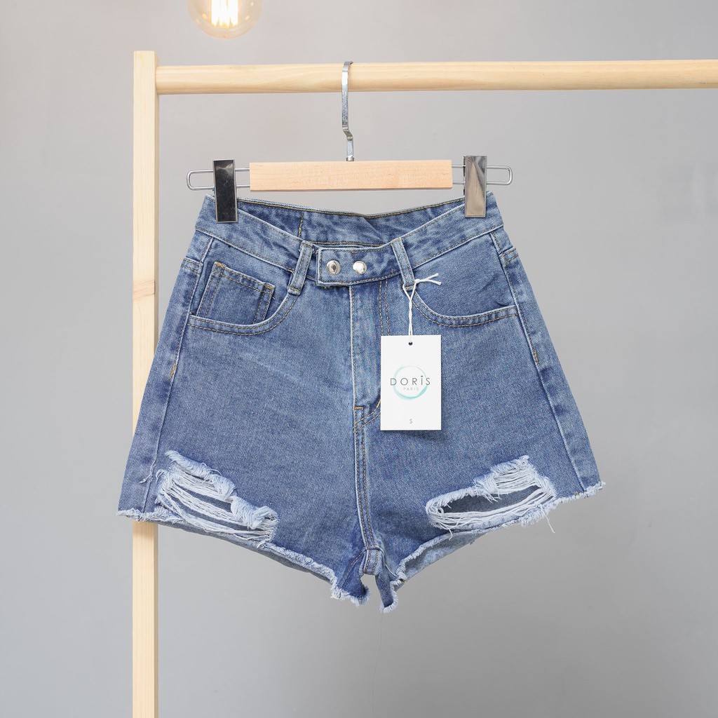 Quần Short Jean Rách Kiểu Nhiều Mẫu Lưng Cao Ảnh Thật