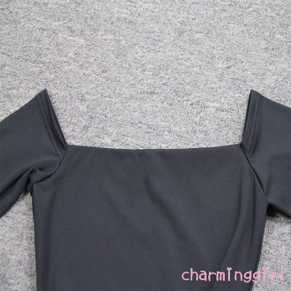 Jumpsuit Dài Tay Màu Trơn Thời Trang Dành Cho Nữ