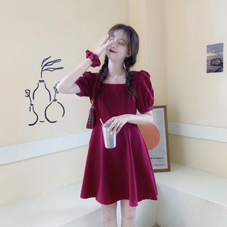 Hanvi Dress - Đầm basic cổ vuông 3 màu