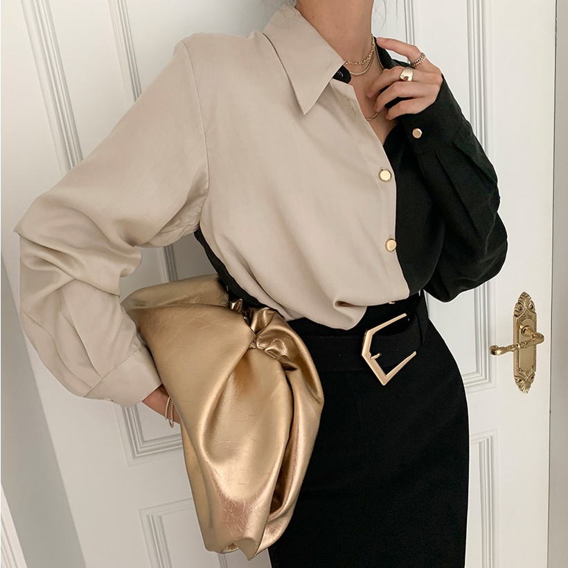 Áo Sơ Mi Tay Dài Kiểu retro Hàn Quốc Thời Trang Mùa Thu Dễ Phối Đồ