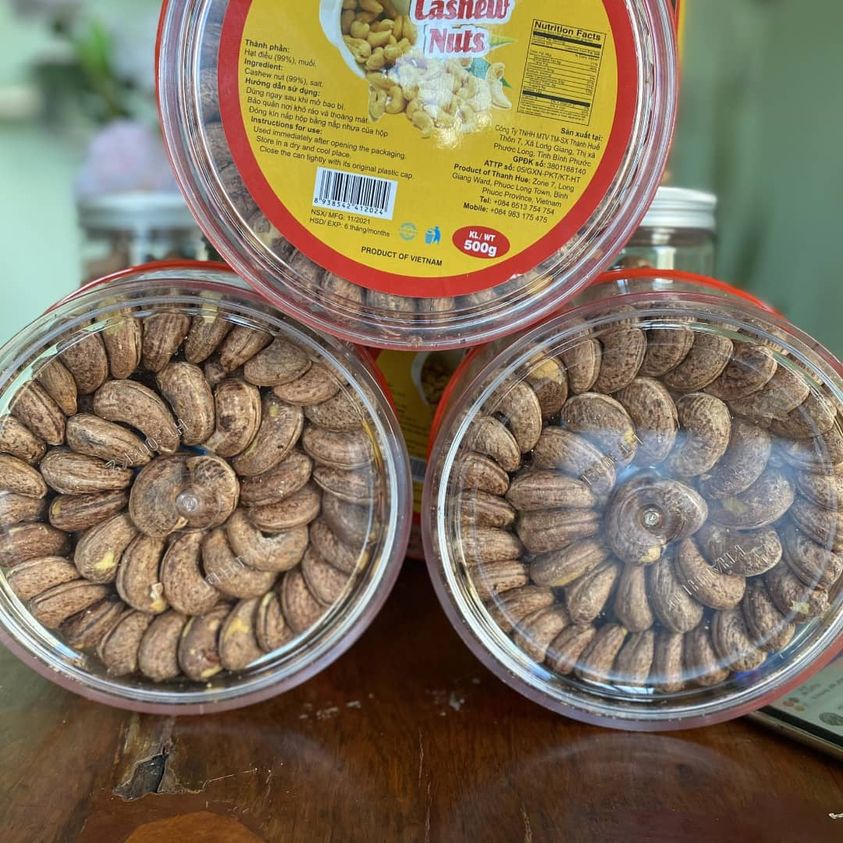 Hạt Điều Rang  Muối Xếp Hoa Hộp 500gram