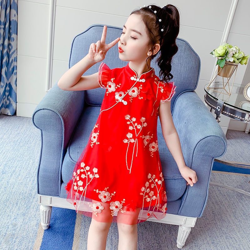 Đầm Sườn Xám Phong Cách Trung Hoa Cho Bé Gái