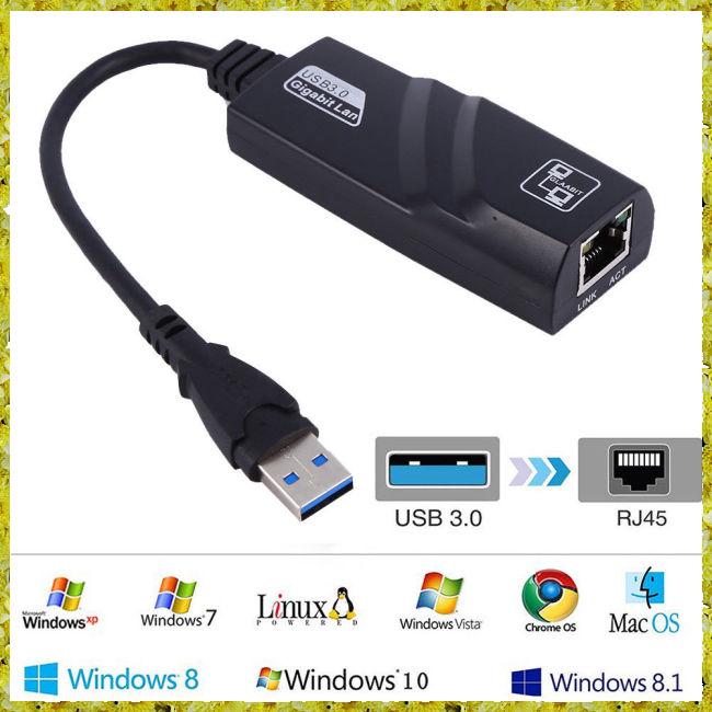 Dây cáp nối mạng Ethernet LAN RJ45 Gigabit 10/100/1000Mbps USB 3.0 cho PC