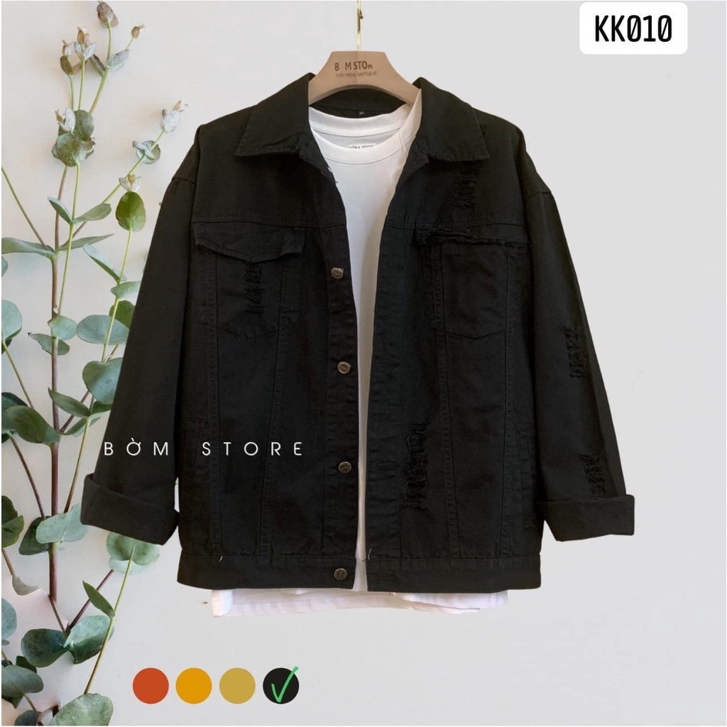 [SALE 300K/2 ÁO] Beacon Denim (Bờm Store) - Áo khoác kaki nam màu đen