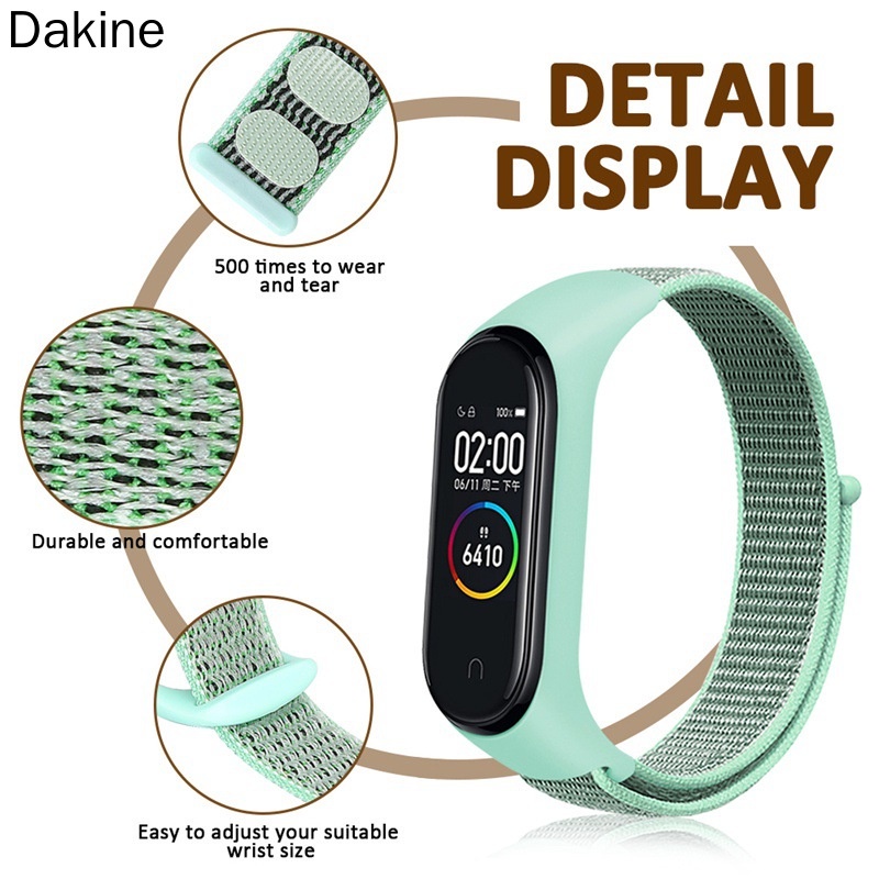 Dây Đeo Nylon Thể Thao Cho Đồng Hồ Thông Minh Xiaomi Mi Band 5 4 3 6