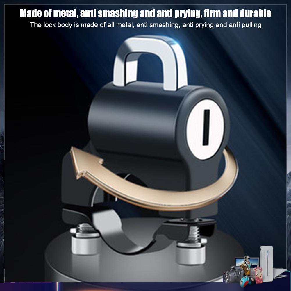 Bộ khóa mũ bảo hiểm xe đạp chống trộm thông dụng với dây đeo màu đỏ