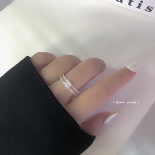 Nhẫn bạc 925 hai vòng bi