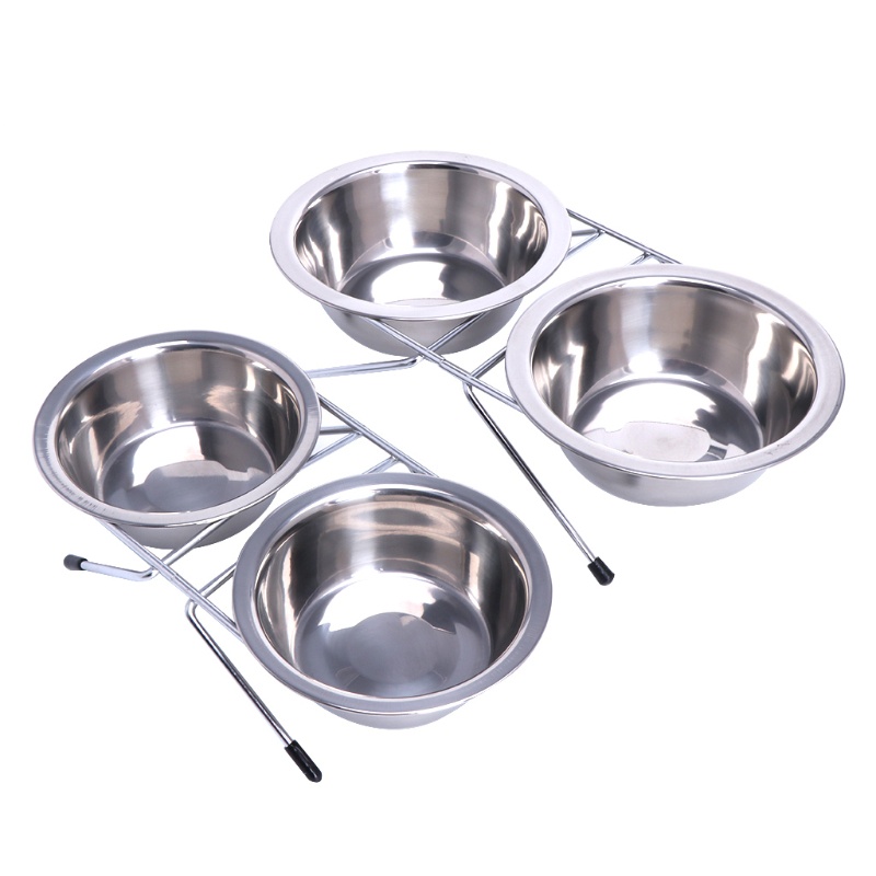Tô Đôi BằNg ThéP Không Gỉ Để ĐựNg ThứC Ăn Cho Chó MèO TiệN DụNg