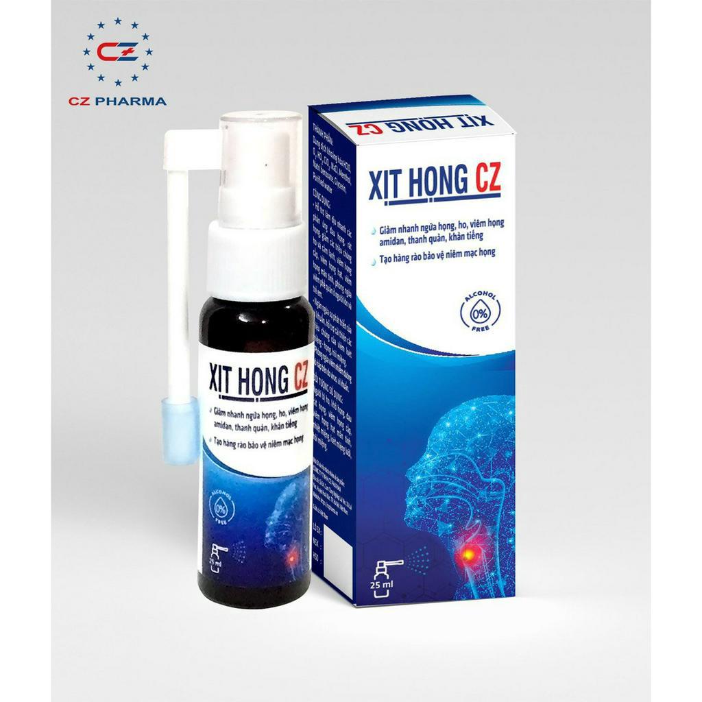 Xịt Họng CZ - Giảm Nhanh Đau Rát Cổ Họng, Chống Viêm Hiệu Quả, Giảm Ngứa Và Giữ Ẩm Nhanh Chóng