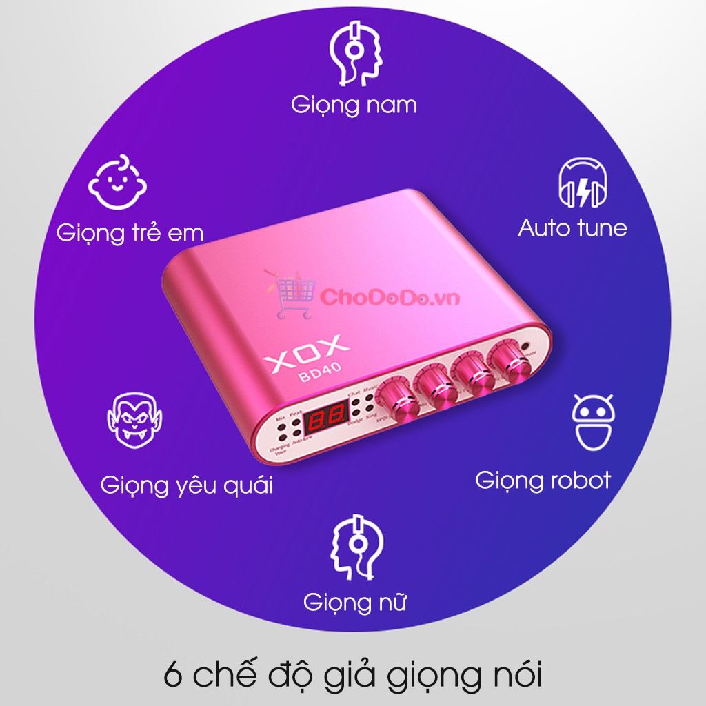 Sound Card XOX BD40 Hàng Cao Cấp✔️Hỗ trợ Autotune✔️Nhiều Hiệu Ứng Đặc Biệt