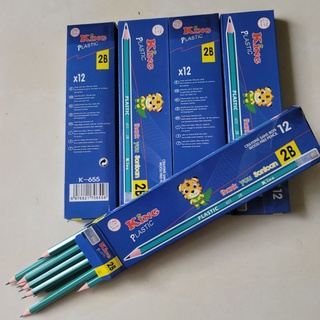 Bút chì gỗ 2B vỏ nhiều màu