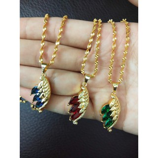 Dây chuyền khổng tước mạ vàng 18k