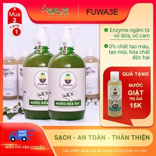 [MUA 2 TẶNG 1]-Nước rửa tay diệt 99% vi khuẩn từ dứa FUWA3E SẠCH KHUẨN - AN TOÀN - MỀM DA 500ml