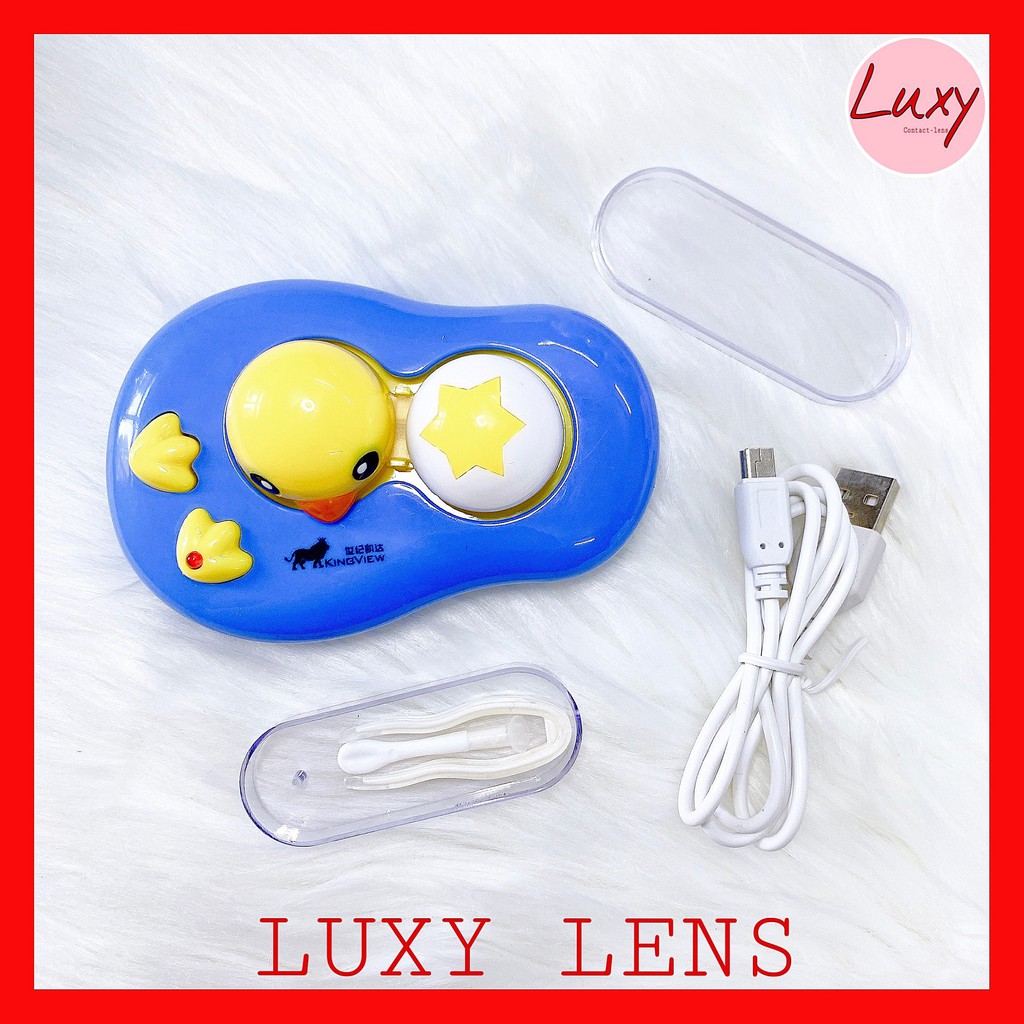 Máy Rửa Lens Pin Có Cáp Dây, Tặng Kèm Pin Cao Cấp, Siêu Sạch - LUXY LENS