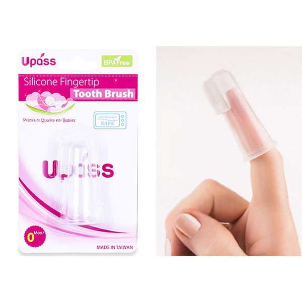 Bàn chải đánh răng xỏ ngón Upass UP4002C 0M+ Silicone mềm an toàn thumbnail