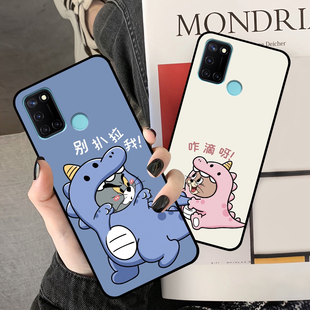 Ốp Realme C17 / 7i in hình cặp đôi doremon, hổ, khủng long dễ thương