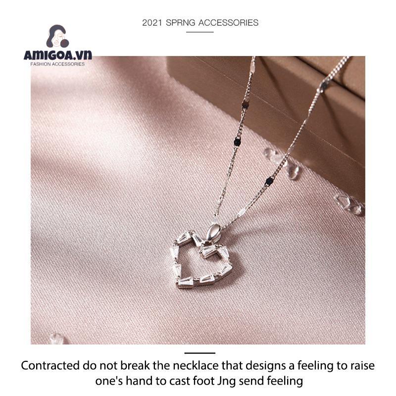 ✨✨vòng cổ trái tim Vòng cổ Nữ Đính Đá Zircon Sang Trọng