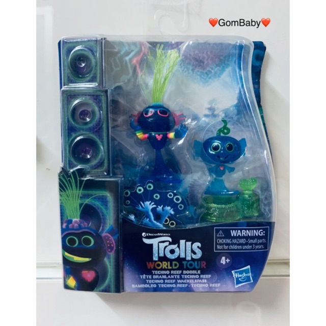Mô Hình 2 Nhân Vật Trolls Techno Reef Bobble - Thủ Lĩnh Trollex và Nàng Tiên Cá