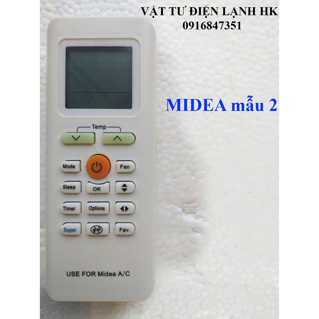 Điều khiển điều hòa các hãng mẫu như hình MIDEA SUMIKURA FUNIKI NAGAKAWA MITSUBISHI - Remote máy lạnh