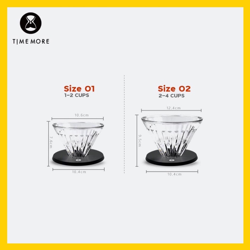 Phễu V60 Timemore Crystal