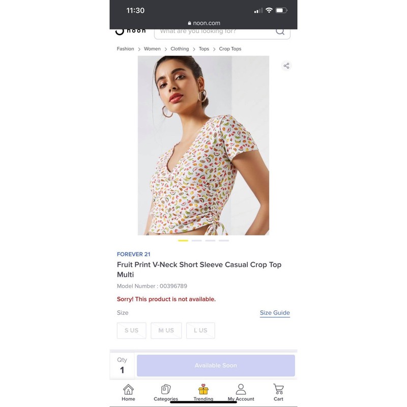 Áo croptop F21 dư xịn