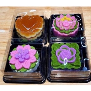 50 Hộp nhựa đế đen bánh 200-250gr Kích thước XY12-12 bánh trung thu, rau câu 9cm H12-12