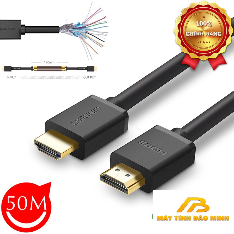 Cáp HDMI Dài 50 Mét Chính hãng Ugreen 40592 - Hàng Chính Hãng