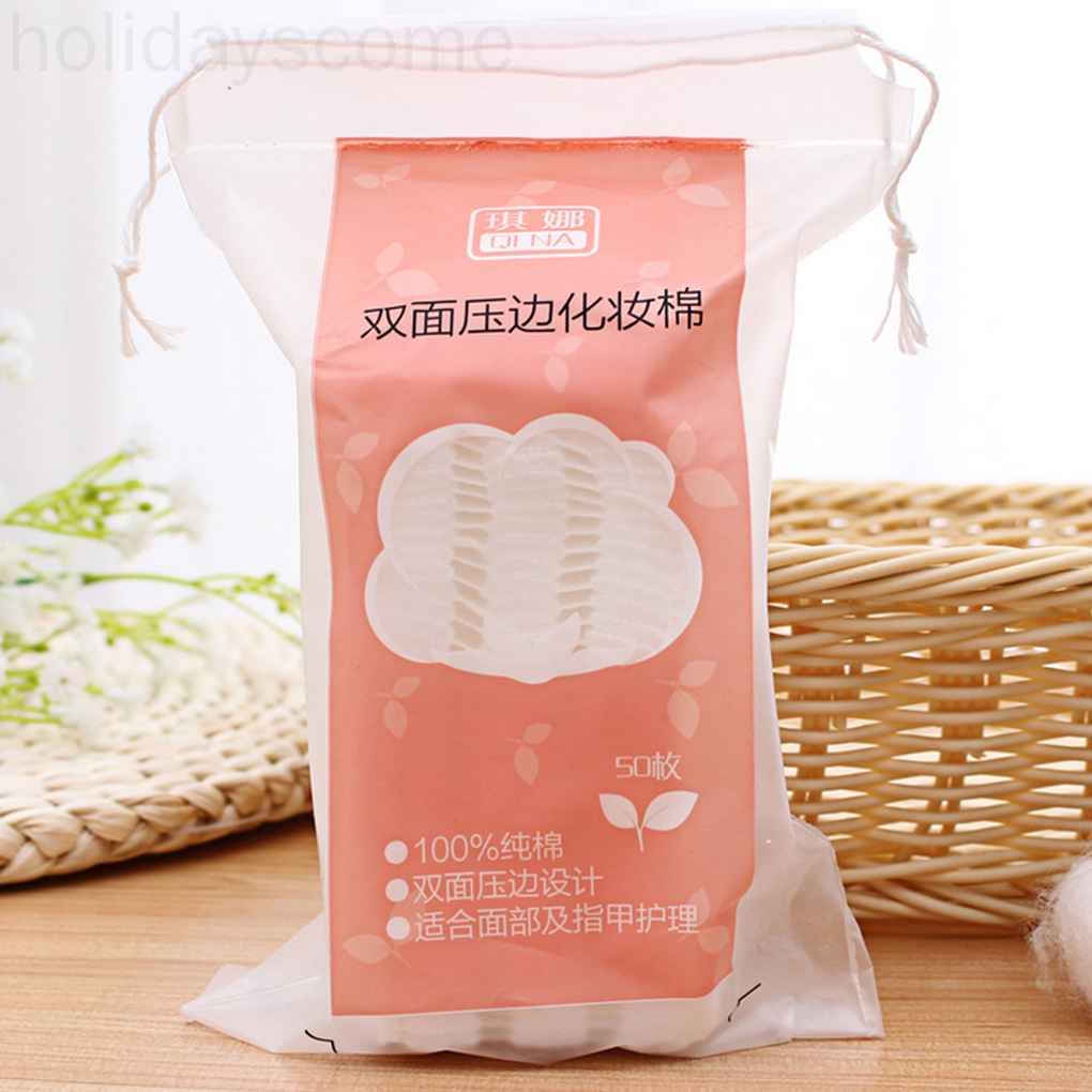 Túi 50 Bông Tẩy Trang Hai Mặt Dạng Nén Tiện Dụng