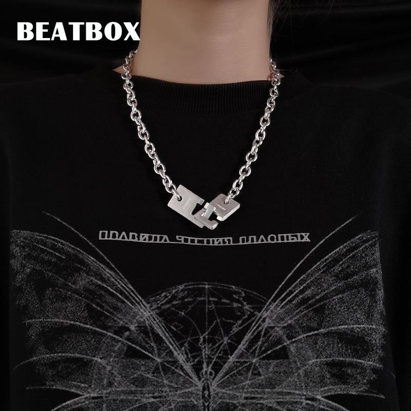 Vòng cổ kim loại phong cách hip hop đường phố cá tính