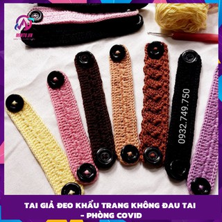 [HAND MADE] Tai giả đeo khẩu trang bằng len sợi 😍 FREESHIP😍 an toàn, thoải mái, không đau tai khi đeo khẩu trang