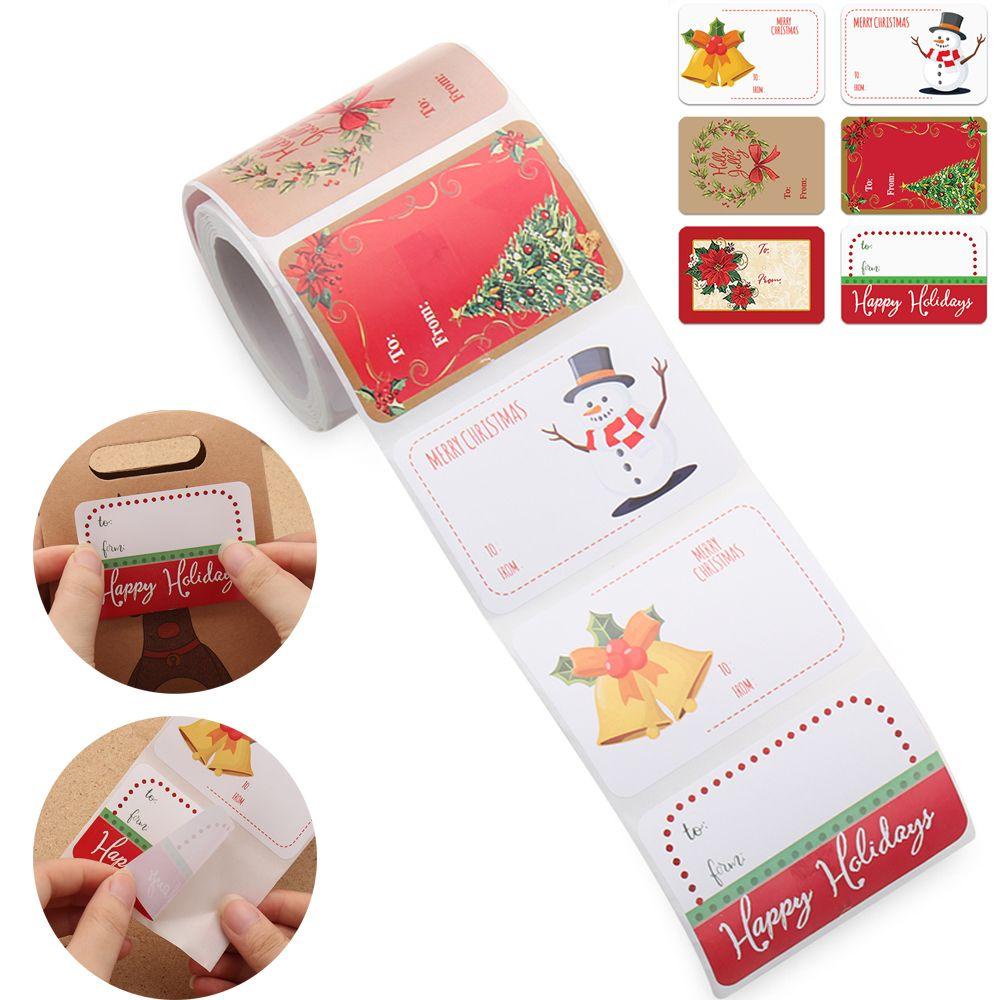 Nhãn Dán Trang Trí Túi Bánh Kẹo Giáng Sinh