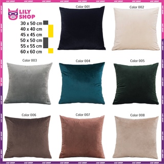 [VOUCHER 30%] - [Nhiều Size] Vỏ Gối Vuông (Không Ruột) Sofa Tựa Lưng Vải Nhung Velvet TPCVE1 (Màu 001 - 008)