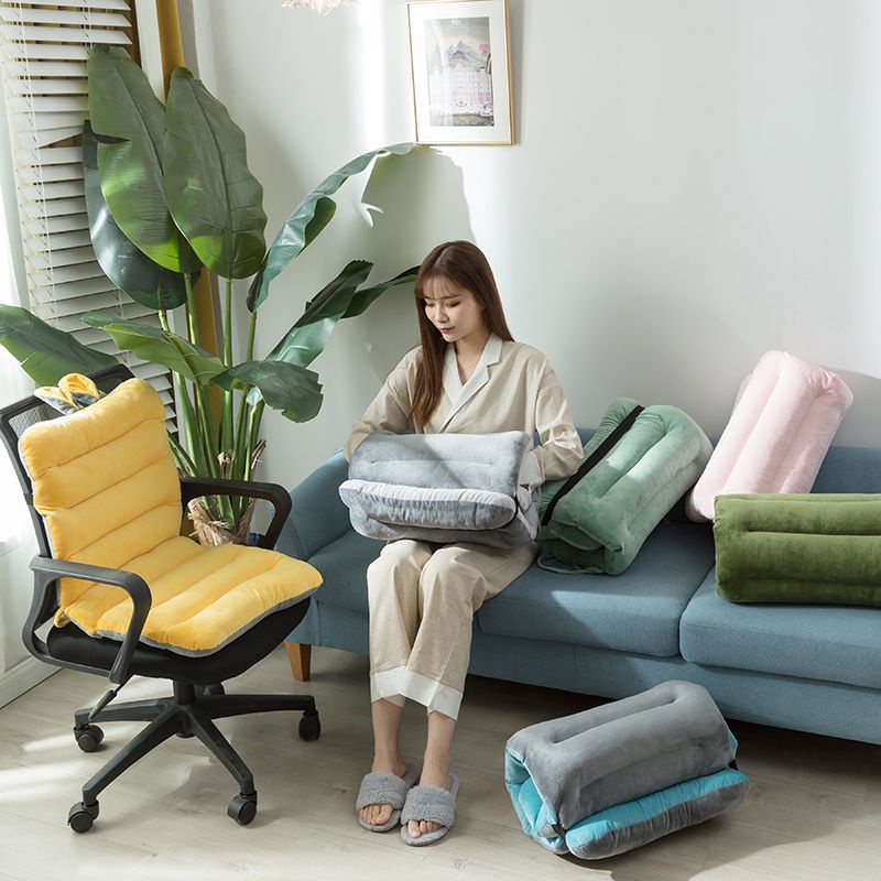 Đệm lót ghế ngồi văn phòng MENGNI vải lông dày thiết kế gợn sóng tiện lợi