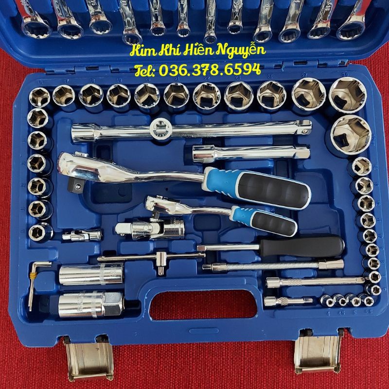 Bộ đồ nghề sữa chữa xe máy,oto 61 Chi Tiết của Hãng Goodking Đài Loan. Hàng chính hãng