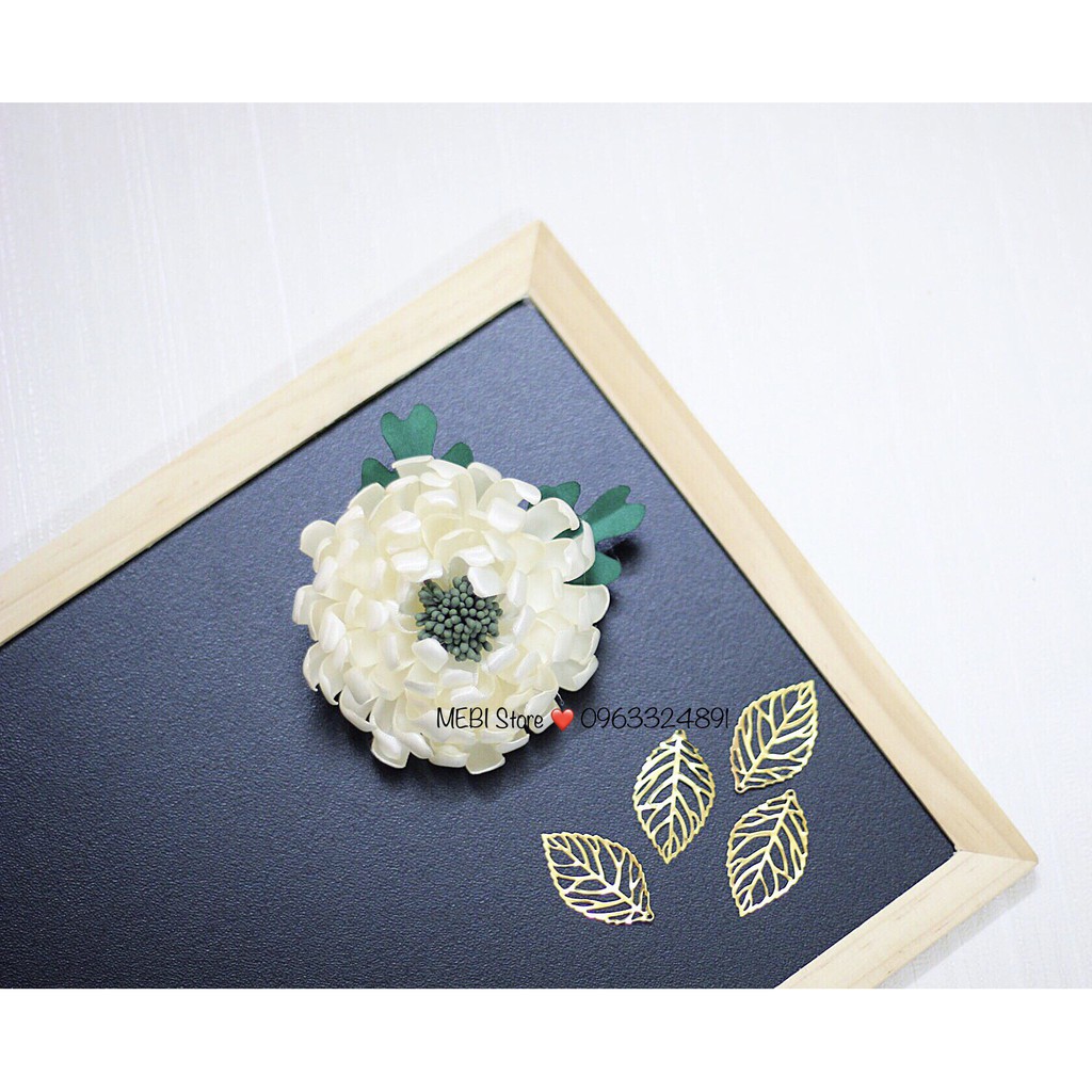 (Ảnh thật 100%) Hoa cài áo handmade mẫu hoa cúc size đại (9-10cm)