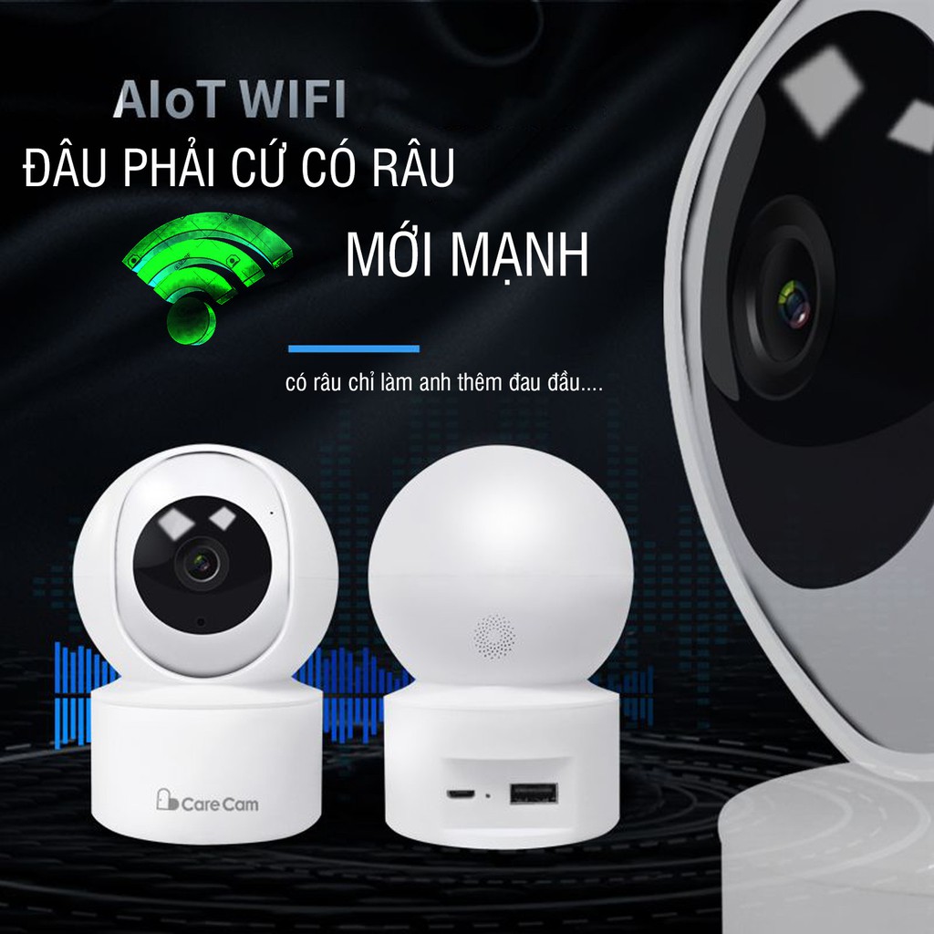 Camera wifi 360 độ Care Cam YH200 2.0 Mpx full HD1080 chuẩn nén H265+ đàm thoại 2 chiều, kết nối Smart Home