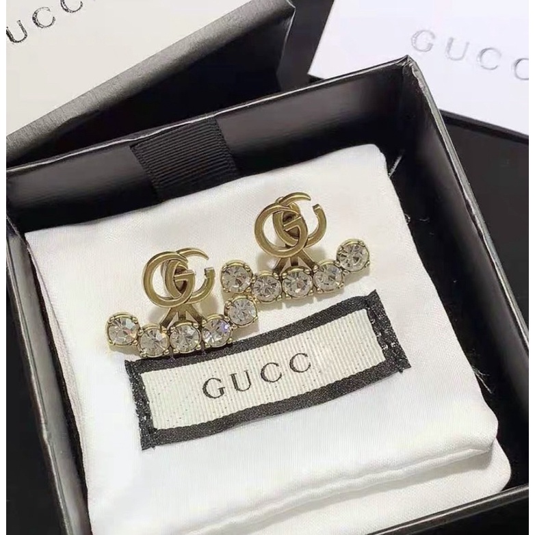 Hoa tai hợp kim đính hạt GC - Maben