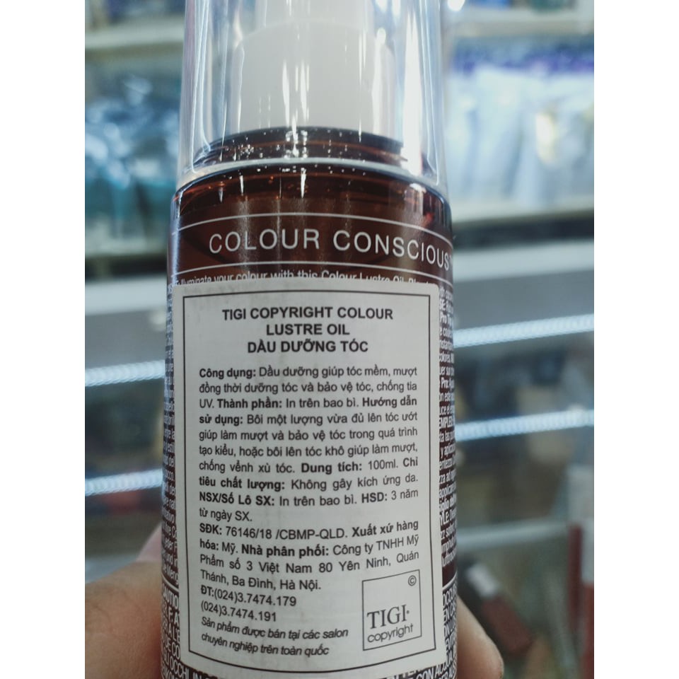 _DẦU DƯỠNG TÓC TIGI COPYRIGHT COLOUR LUSTRE OIL 100ML