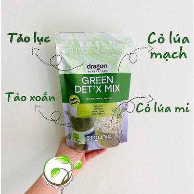 Bột xanh detox hữu cơ Green Dragon Superfoods 200g