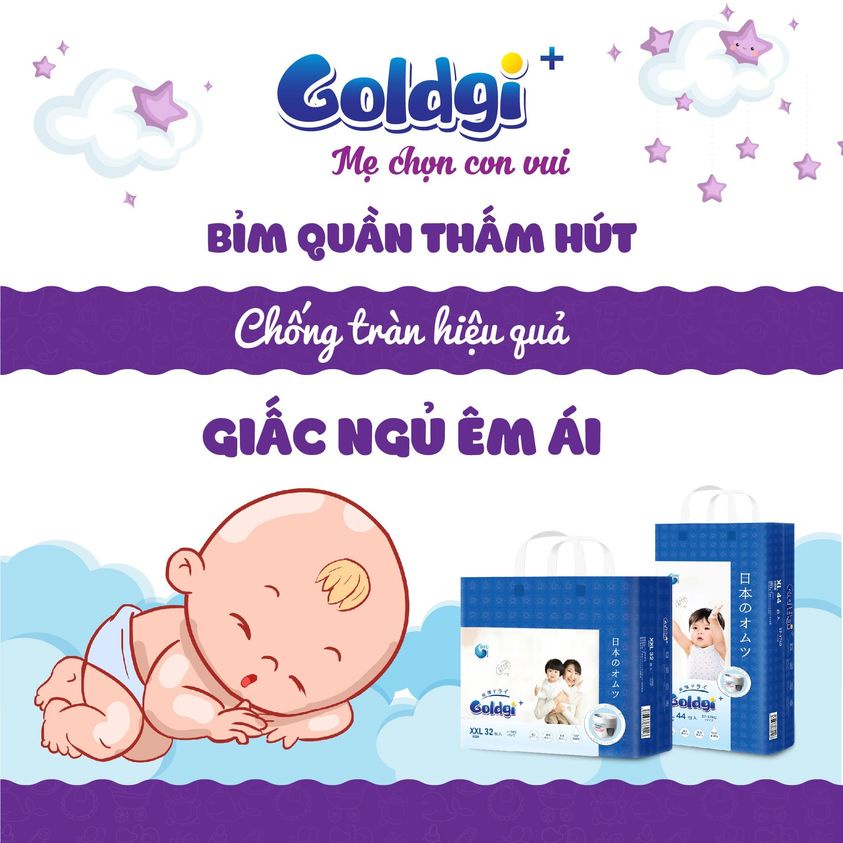 Combo 2 Bịch Bỉm Nhật Goldgi + Cao Cấp Size Tã Dán/Quần NB92/S84/M66/L56 - M60/L48/XL44/XXL32