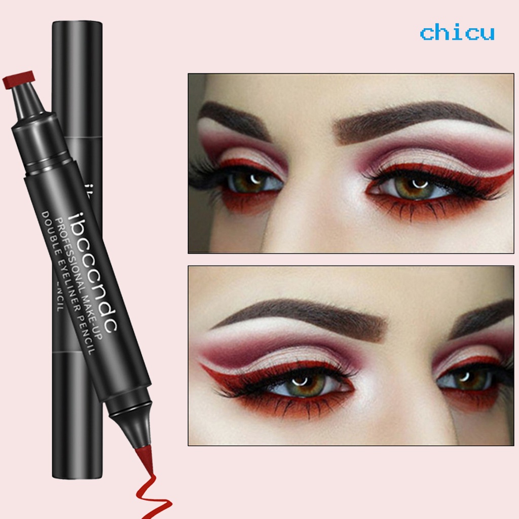 (Hàng Mới Về) Bút Kẻ Mắt Hai Đầu Nhanh Khô Chống Thấm Nước Lâu Trôi